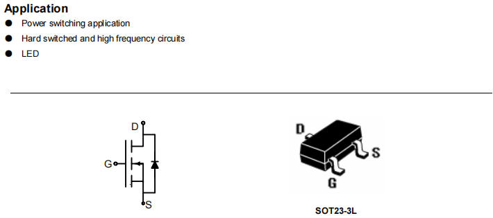HN0501,100V5A場(chǎng)效應(yīng)管N溝道增強(qiáng)型MOS解析（SOT23-3L）